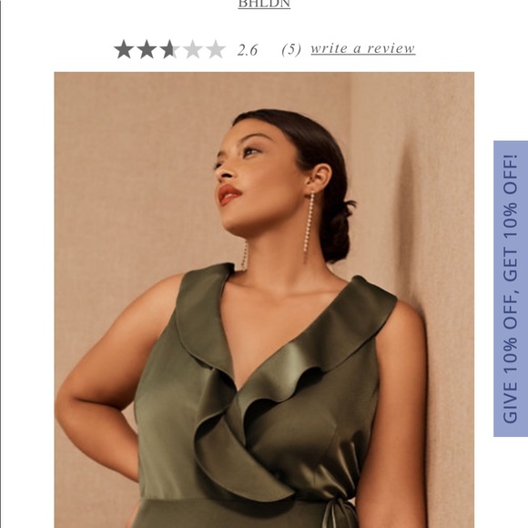 BDHLN Tansy Satin Charmeuse Maxi Dress in Olive - Picture 3 of 15